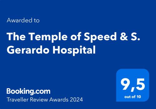 BiassonoThe Temple of Speed & S. Gerardo Hospital的蓝色长方形,有速度之庙和一家基因医院之词