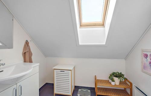 布罗Stunning Home In Brenderup Fyn With Wifi的一间带水槽和窗户的浴室