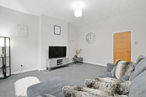 City Link - Abbeydale Sheffield Central - Lux 3 bed, wifi, street parking, links的休息区