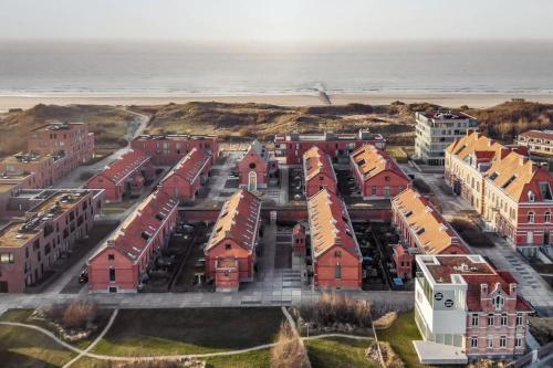 奥斯坦德Woning Oostende - Oosteroever NIEUW的城市的空中海景