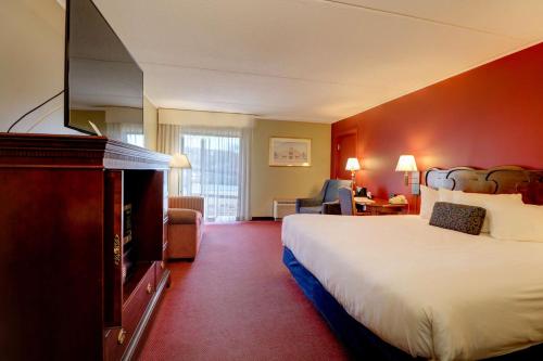 吉尔福特吉尔福德费尔赛德旅馆&套房酒店的配有一张床和一台平面电视的酒店客房
