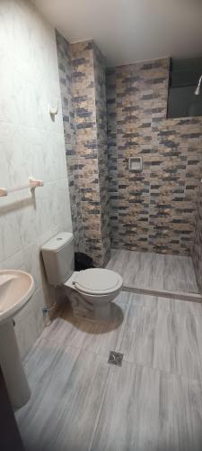 苏克雷mono ambiente independiente (5)的一间带卫生间和水槽的浴室