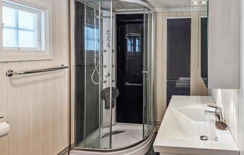 Uvdal3 Bedroom Stunning Home In Uvdal的带淋浴和盥洗盆的浴室