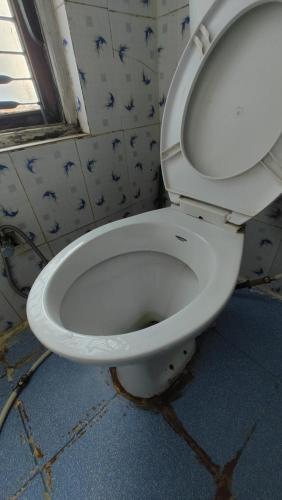 DailekhHotel Mansarovar的一间位于客房内的白色卫生间的浴室
