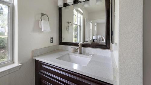 奥兰多Landing Modern Apartment with Amazing Amenities (ID4287X36)的一间带水槽和镜子的浴室