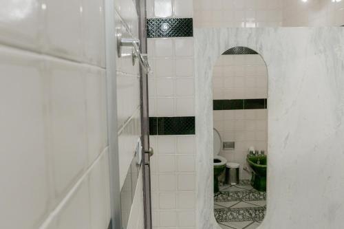 蒙蒂斯克拉鲁斯HOTEL VILAS DOS MONTES的一间带卫生间和镜子的浴室