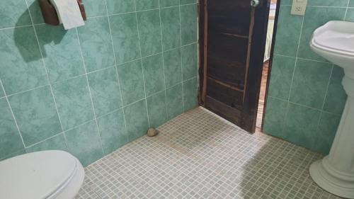 TemalhuacánChuchosmom room 3的一间带卫生间和淋浴的浴室