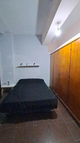 卡塔马卡Delfina -Catamarca, Zona Centro的一间卧室配有一张床和一个木制橱柜