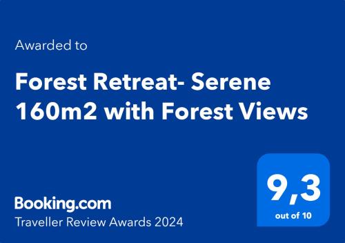 韦默尔斯基兴Forest Retreat- Serene 160m2 with Forest Views的森林景预报后退屏幕的截图