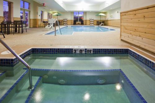 德卢斯德卢斯运河公园汉普顿酒店的大型客房的游泳池
