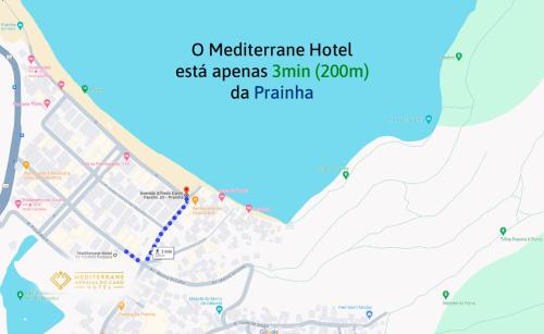 阿拉亚尔-杜卡布Mediterrane Hotel by Castelo Itaipava的玛丽努西穆斯地铁酒店和公寓地图