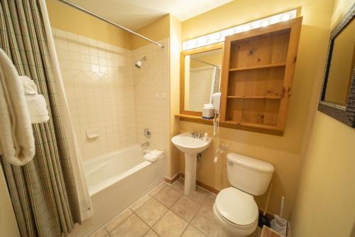 基斯通Buffalo Lodge 8361的浴室配有卫生间、盥洗盆和浴缸。