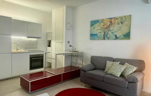 安科纳Civico 45的带沙发的客厅和厨房