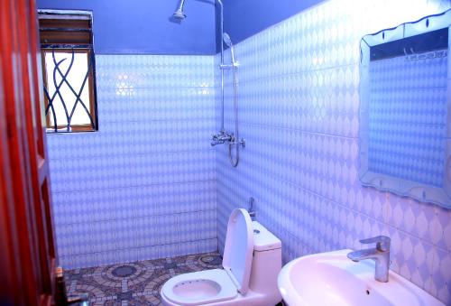 NjaraHeavenly Royalz Farm Fortportal的一间带卫生间和水槽的浴室
