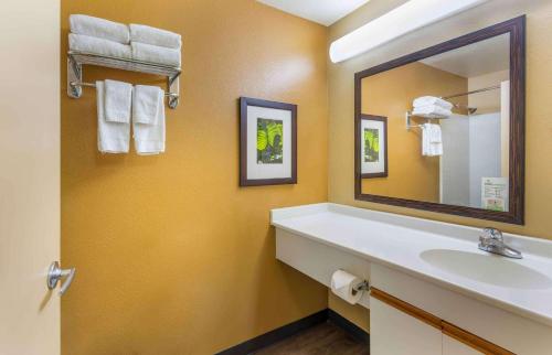 盐湖城美国长住酒店 - 盐湖城 - 糖果屋的一间带水槽和镜子的浴室