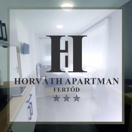 费尔特德Horváth Apartman的菲尔福德霍雷奈公寓的标志