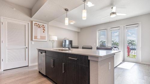 Fort Myers VillasLanding Modern Apartment with Amazing Amenities (ID8083X57)的厨房配有水槽和台面
