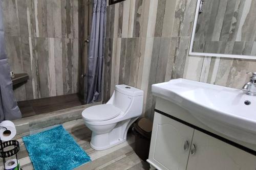 PiarcoTravelholics Getaways的浴室配有白色卫生间和盥洗盆。