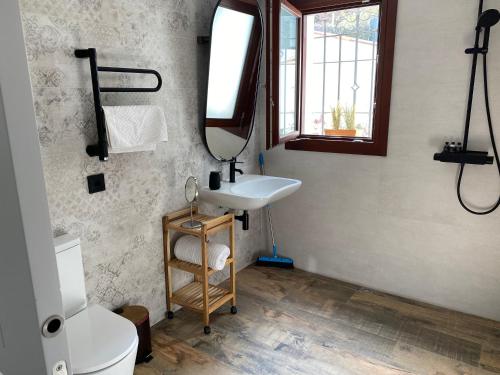 Premia de DaltB&B Premium的一间带水槽、卫生间和镜子的浴室