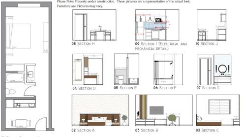 普兰菲尔德eStudio Suites的一套房子里不同房间图