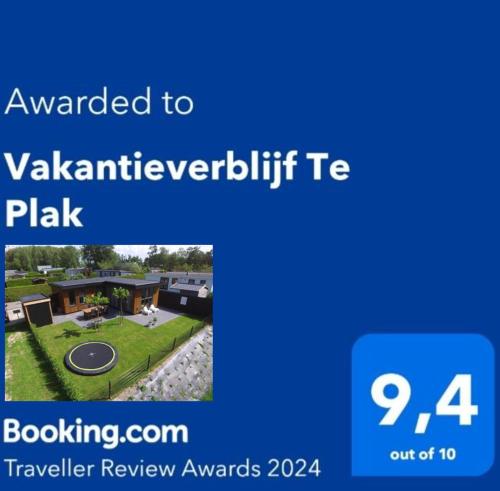 曲马勒姆Vakantieverblijf Te Plak的一张网站的屏幕,上面有房子的照片