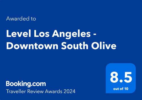 洛杉矶Level Los Angeles - Downtown South Olive的市区南部的天使水平的屏幕