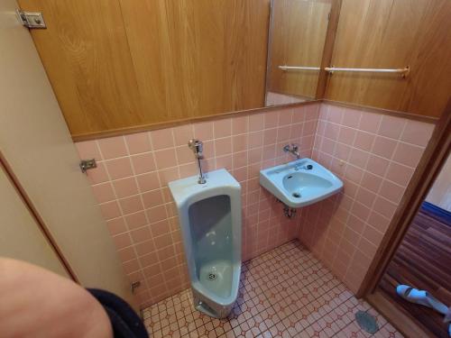 指宿市39guest house的一间带小便器和盥洗盆的浴室