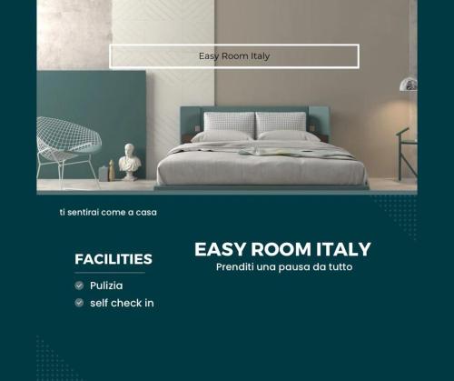 米兰Central Apartment Milano的一间卧室配有一张床,另一间卧室配有一个房间