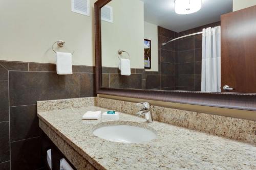 弗赖拉辛达拉斯弗里斯科德鲁里套房酒店的一间带水槽和大镜子的浴室