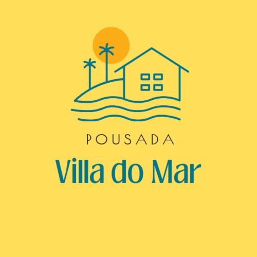 伊塔帕里卡Pousada Villa do Mar的玛尔别墅的标志