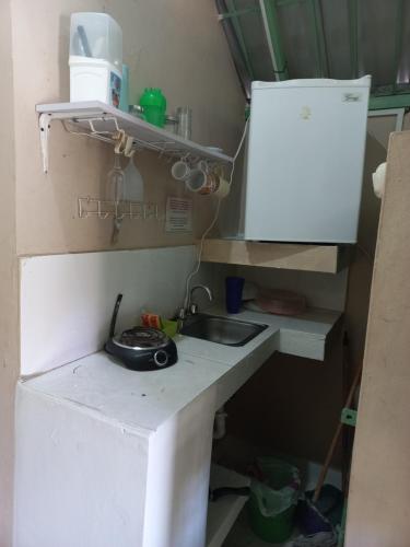 MiniHabitacion coqueta的厨房或小厨房