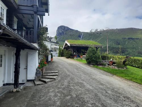 InnfjordenFjordgaestehaus的山 ⁇ 村里一条空的路
