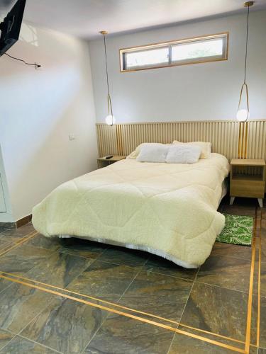 TurbacoApartaestudio Turbaco的一间卧室,卧室内配有一张大床