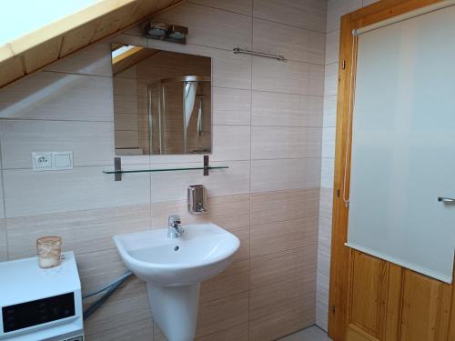 VavrišovoTatry TOP Dom的一间带水槽和镜子的浴室