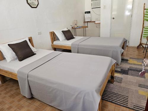 DaanbantayanD & N LODGE的配有两张床的客房内。