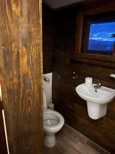 Vasil LevskiVila Teo的一间带卫生间和水槽的浴室