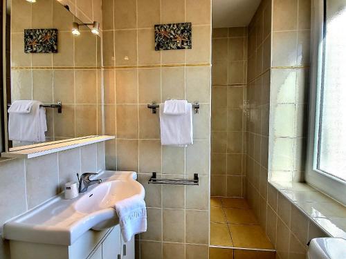 米米藏亚特兰蒂斯酒店的一间带水槽和淋浴的浴室