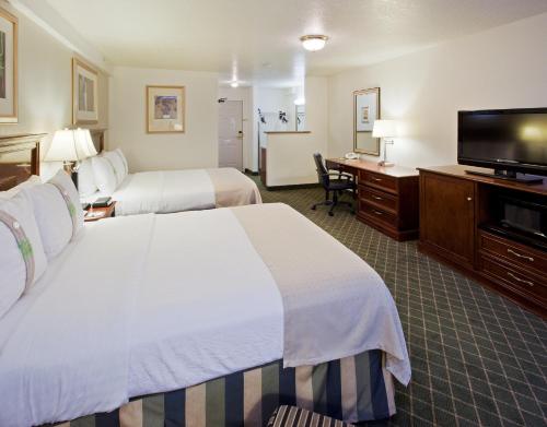 雷丁雷丁假日酒店的酒店客房设有两张床和一台平面电视。