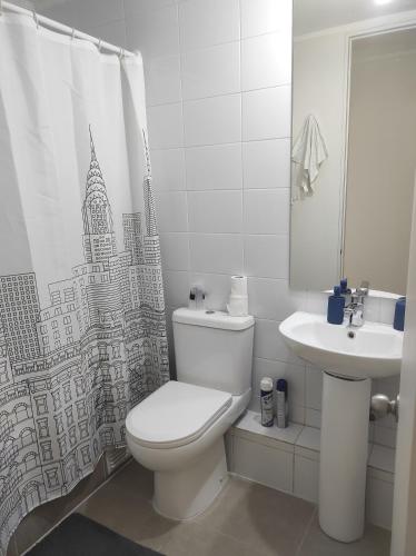 特木科Depto的浴室配有白色卫生间和盥洗盆。