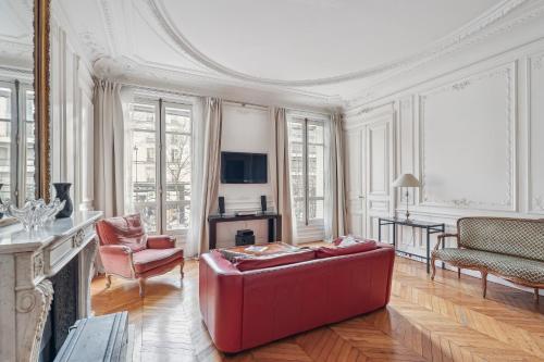Luxury air-conditioned apartment Champs Elysées - 7 people by Weekome的休息区