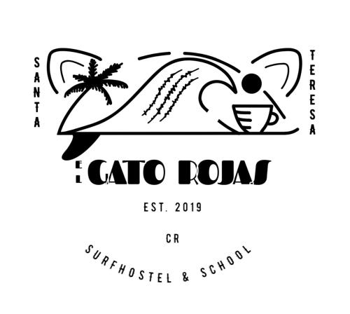 圣塔特蕾莎海滩El Gato Rojas Surf Hostel的咖啡馆圆顶标志