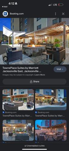 杰克逊维尔TownePlace Suites Jacksonville Airport的建筑物网站的截图