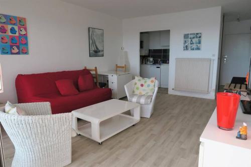 Appartement VUE SUR MER au port de plaisance à PERROS-GUIREC - Ref 818的休息区