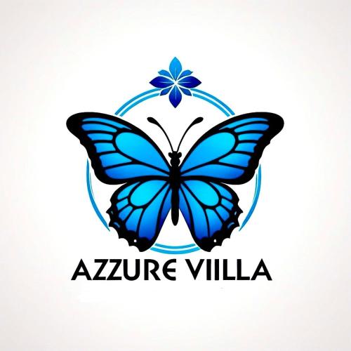 Green IslandAzzure Viilla的蓝色蝴蝶与漂亮的别墅圆圈