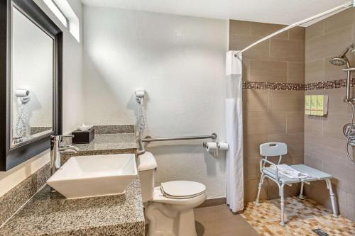 圣易西铎贝斯特韦斯特美洲酒店的一间带卫生间和水槽的浴室