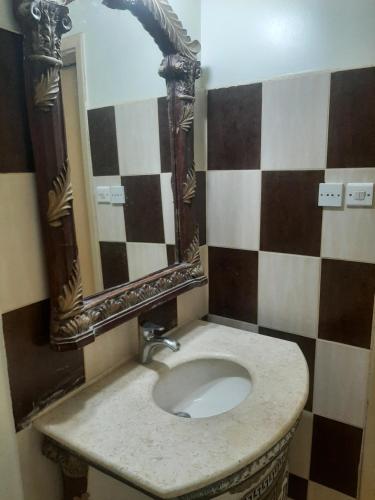 达瓦迪米فله的一间带水槽和镜子的浴室