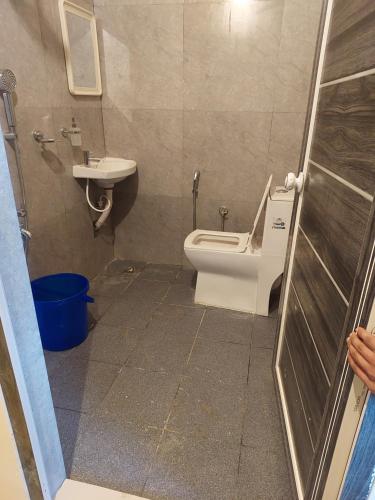 马迪凯里CAPITAL LODGE的一间带卫生间和水槽的浴室