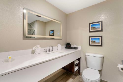 杰克逊维尔Comfort Suites West Jacksonville的一间带水槽和卫生间的浴室