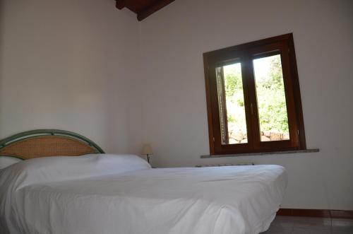 波尔托奥蒂罗卢Via dei Ciclamini - FPO-NETT01的一间卧室设有两张床和窗户。
