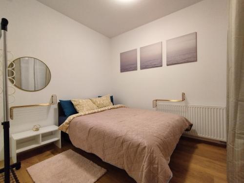 Villa Natali Warszawa客房内的一张或多张床位